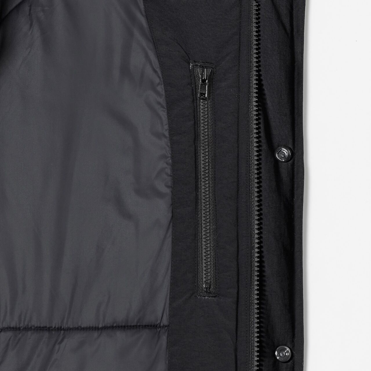 PADDED NYLON BENCH COAT (BLACK/WHITE) | ENNOY ennoy PADDED NYLON