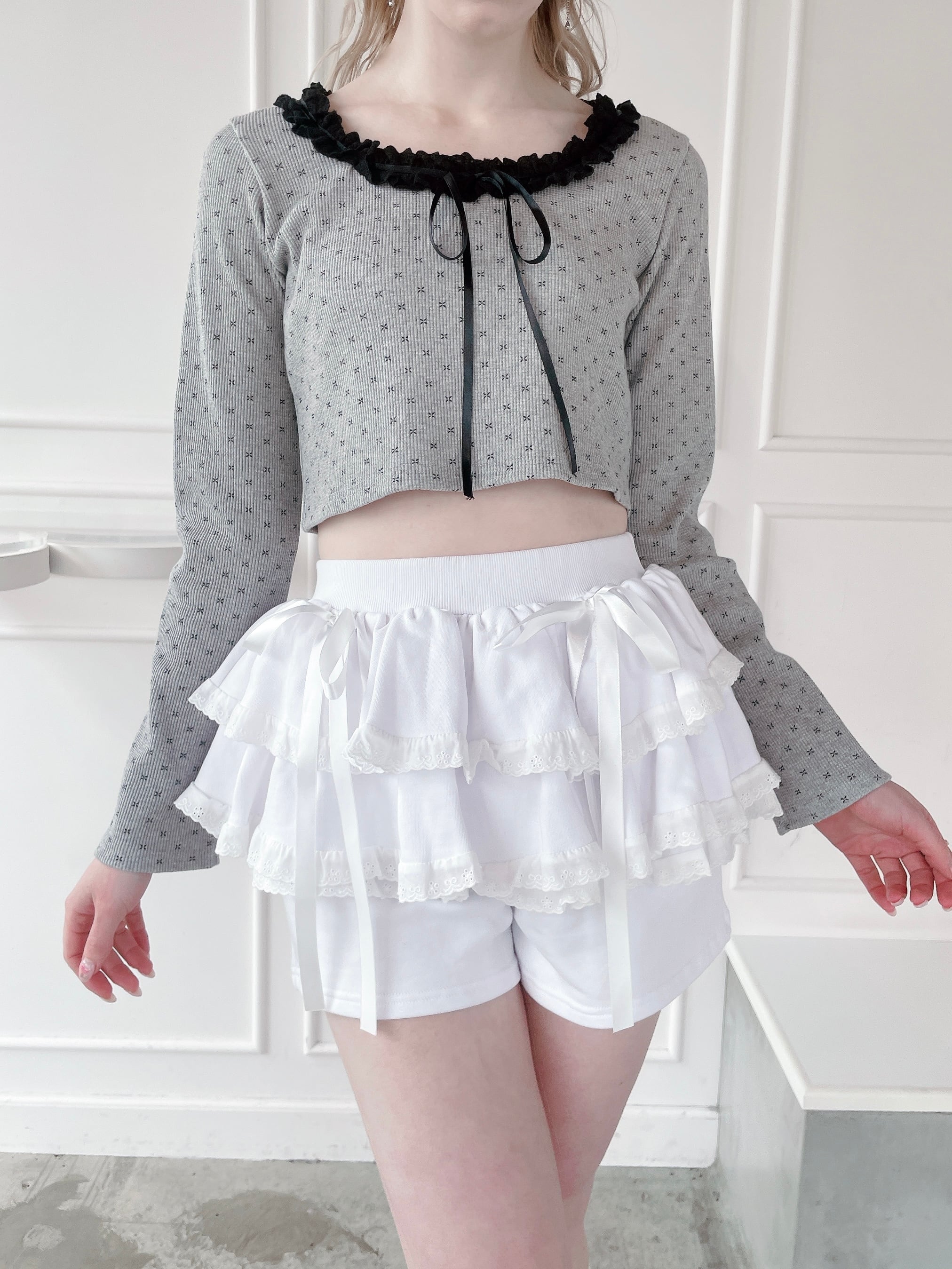 S/S ペプラムスウェットレースショートパンツ | lilLilly official