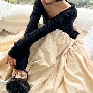 White Balloon Long Skirt / ホワイト バルーン ロングスカート