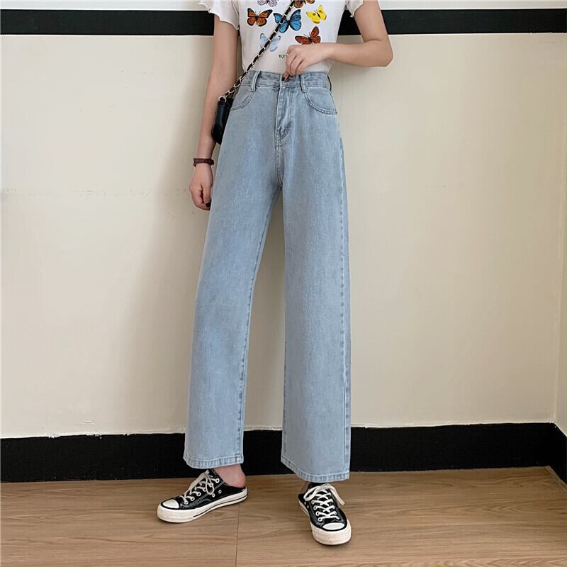 ジーンズ サマールーズ薄手ウェストワイドレッグパンツ 夏物 ワイドパンツ 1号婦人19283407898