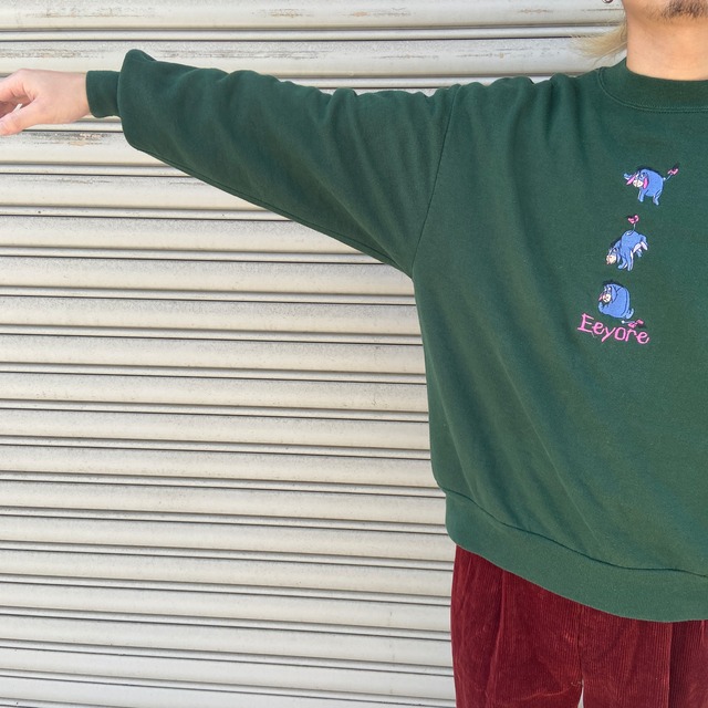 90s イーヨー　くまのプーさんキャラスウェット　USA製　L Pooh