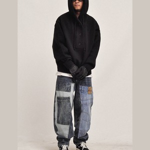 パッチワーク リメイク デニムパンツ N3397