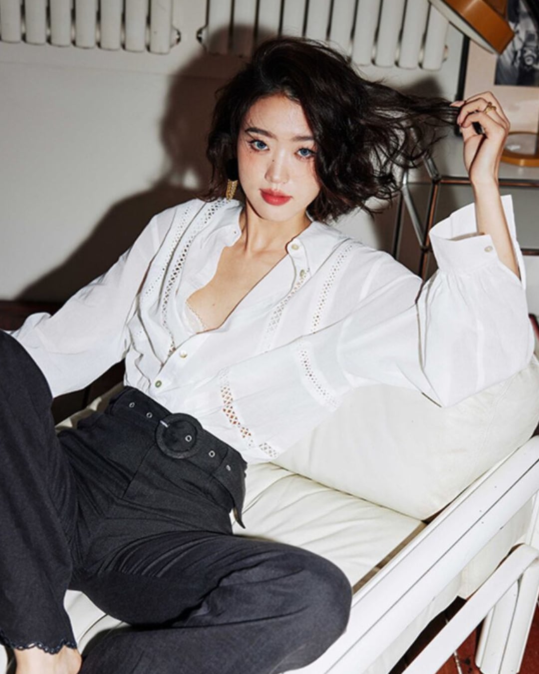 レースシンプルシャツ S24003