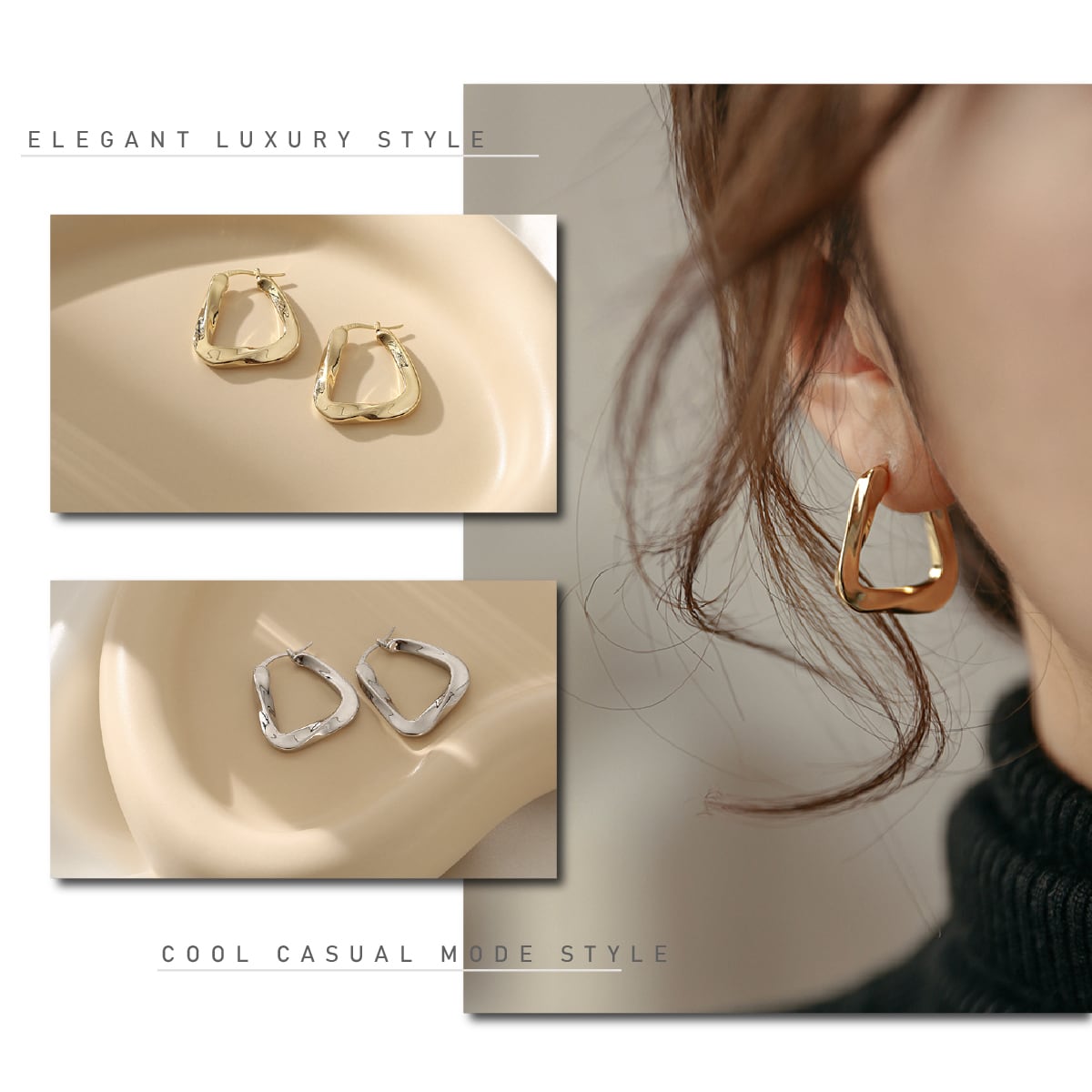Pierce / Earring -Gold/Silver/Pinkgold/MattGold/MattSilver