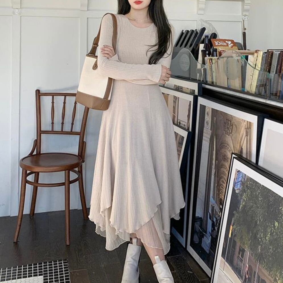 random hem flare dress