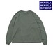 WALLA WALLA SPORT ワラワラスポーツ PRINTABLE L/S TUBE TEE 26FW｜アメリカンコットン 長袖Tシャツ｜チューブボディ シングルステッチ｜日本製 OLDGREEN