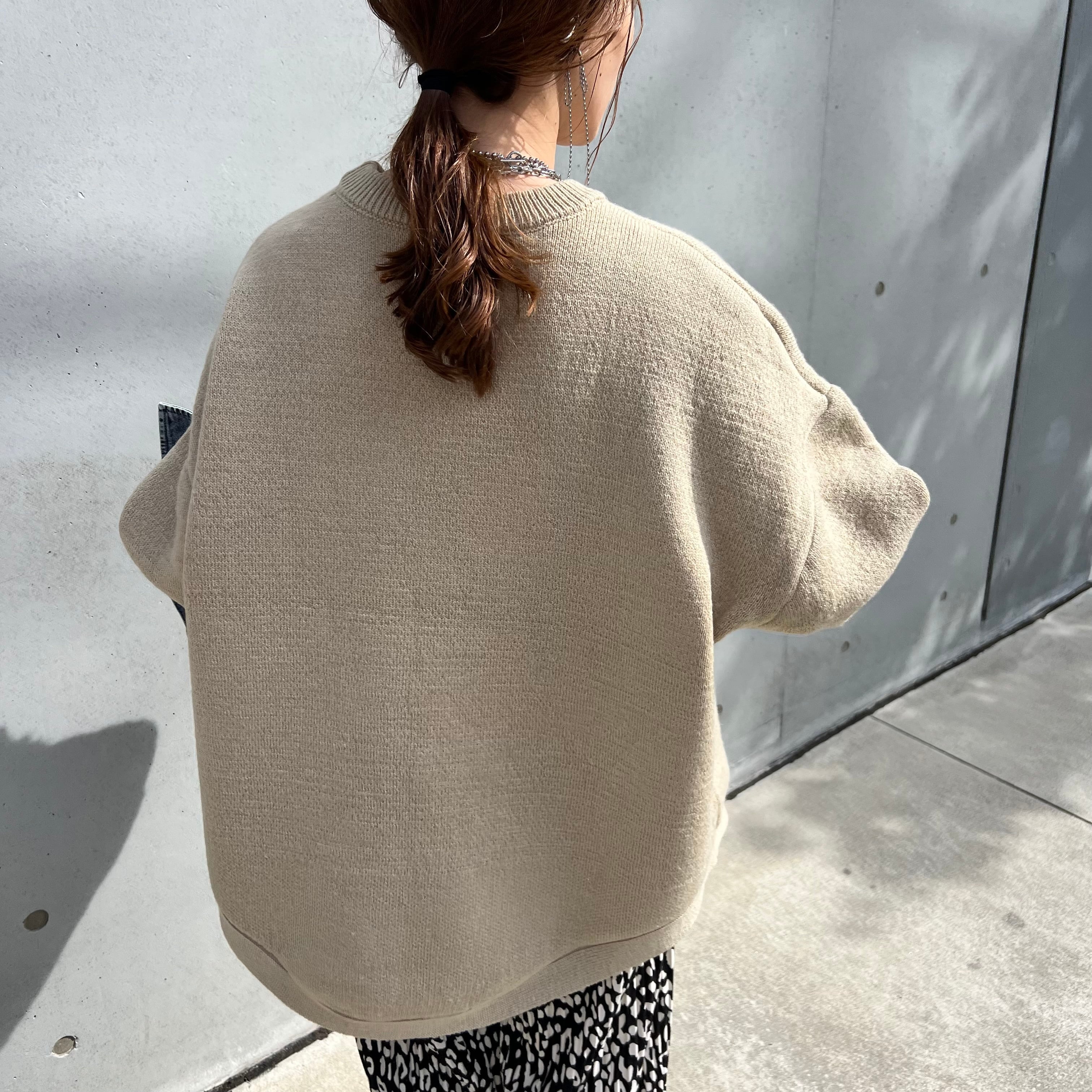 配色ラウンドヘムニットプルオーバー【on5665309-z】宅配便送料無料