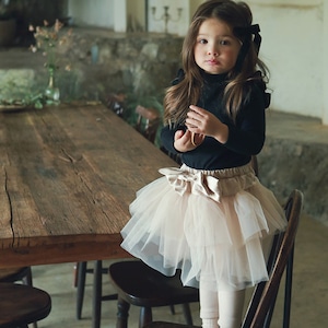 冬蝶結びデザインレギンスつきスカート2色