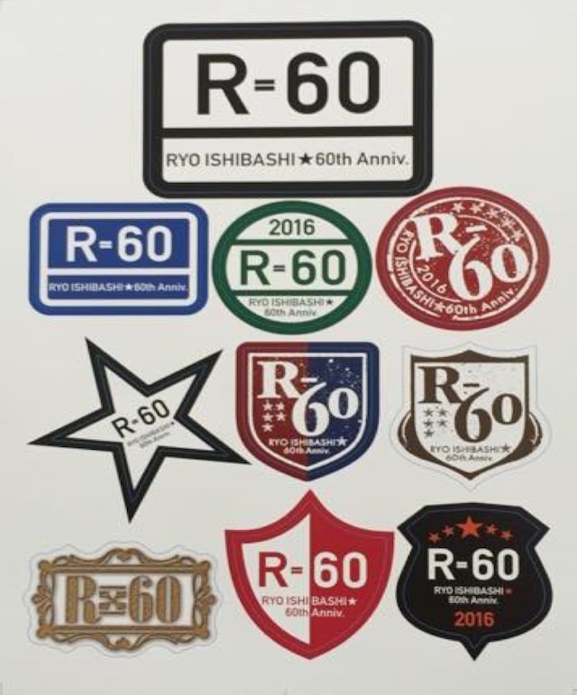 「R=60」ステッカー