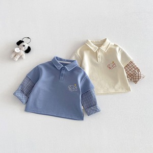 【BABY&KID】レイヤードペット柄トップス