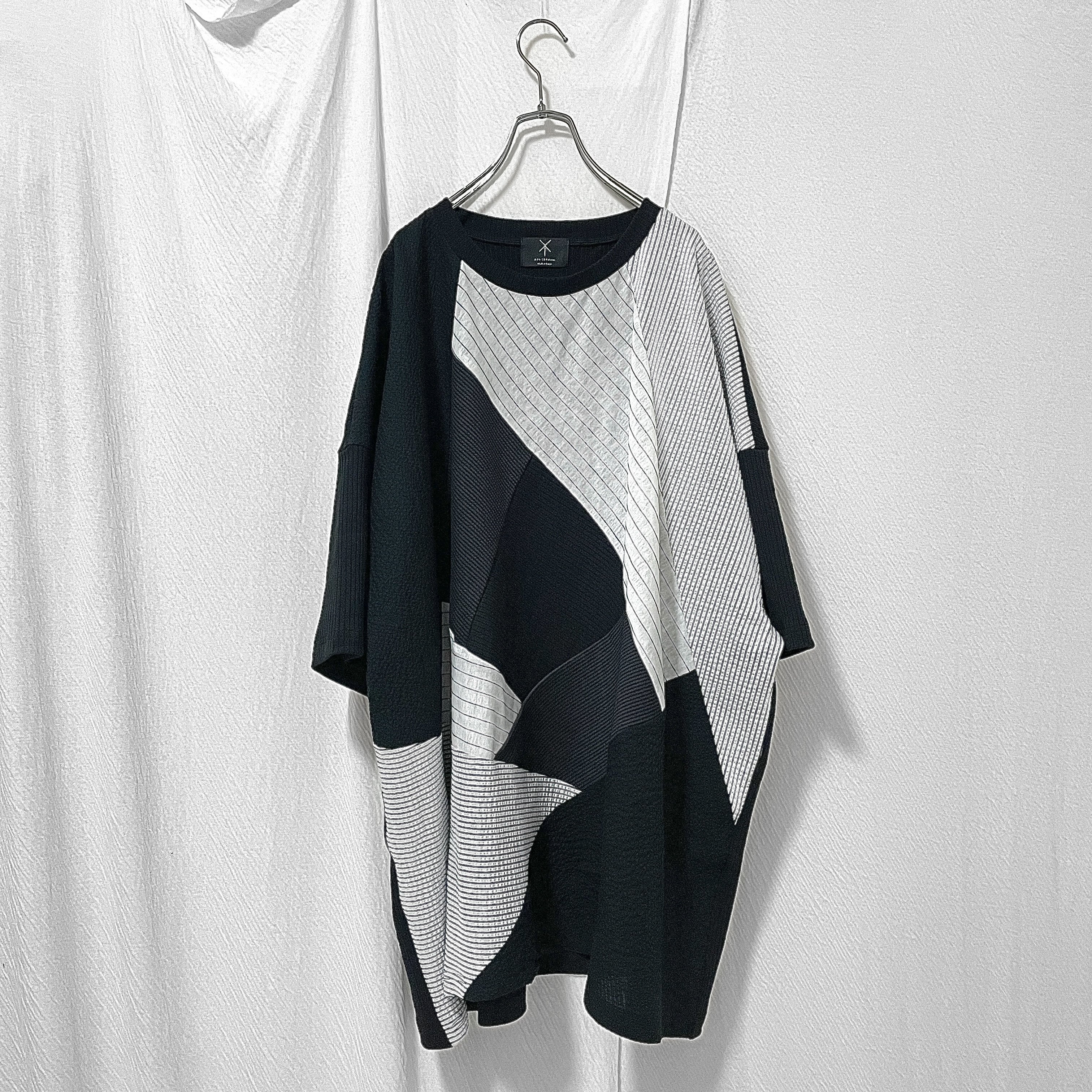 Patchwork-T-shirts (white/black)