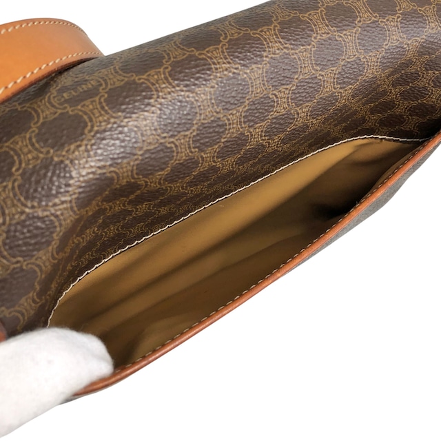 CELINE セリーヌ ショルダーバッグ ブラウン ホースビット PVC vintage ヴィンテージ オールド mcvths