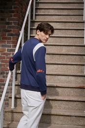 GOXO ゴーエックスオー フックスライスショルダーメッシュマンツーマン ブルー