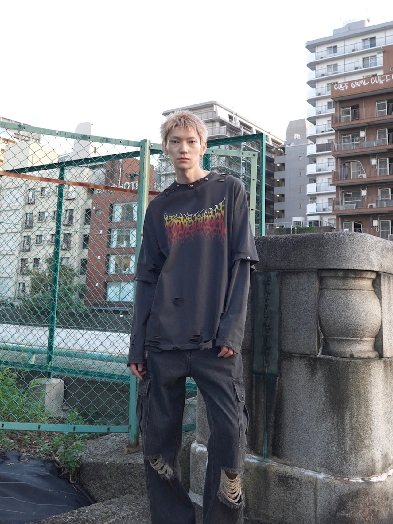 【LOVE KILLER Original Custom】Graphic various logo layered Long T