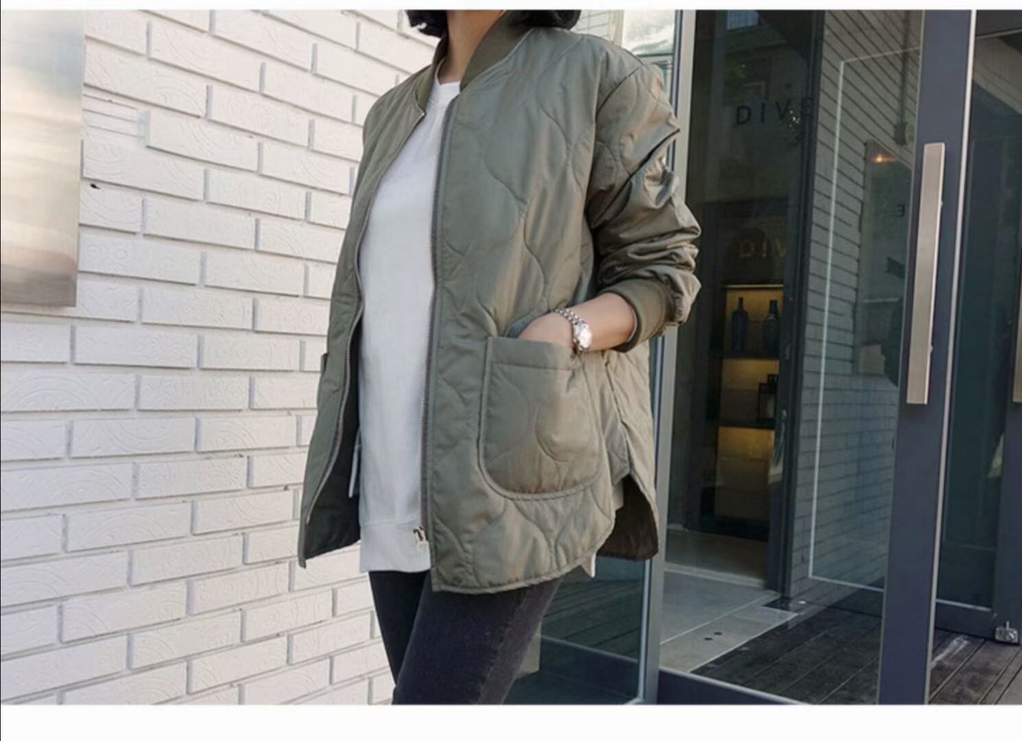 ラウンドヘム　キルティングブルゾン  ASF212010-12