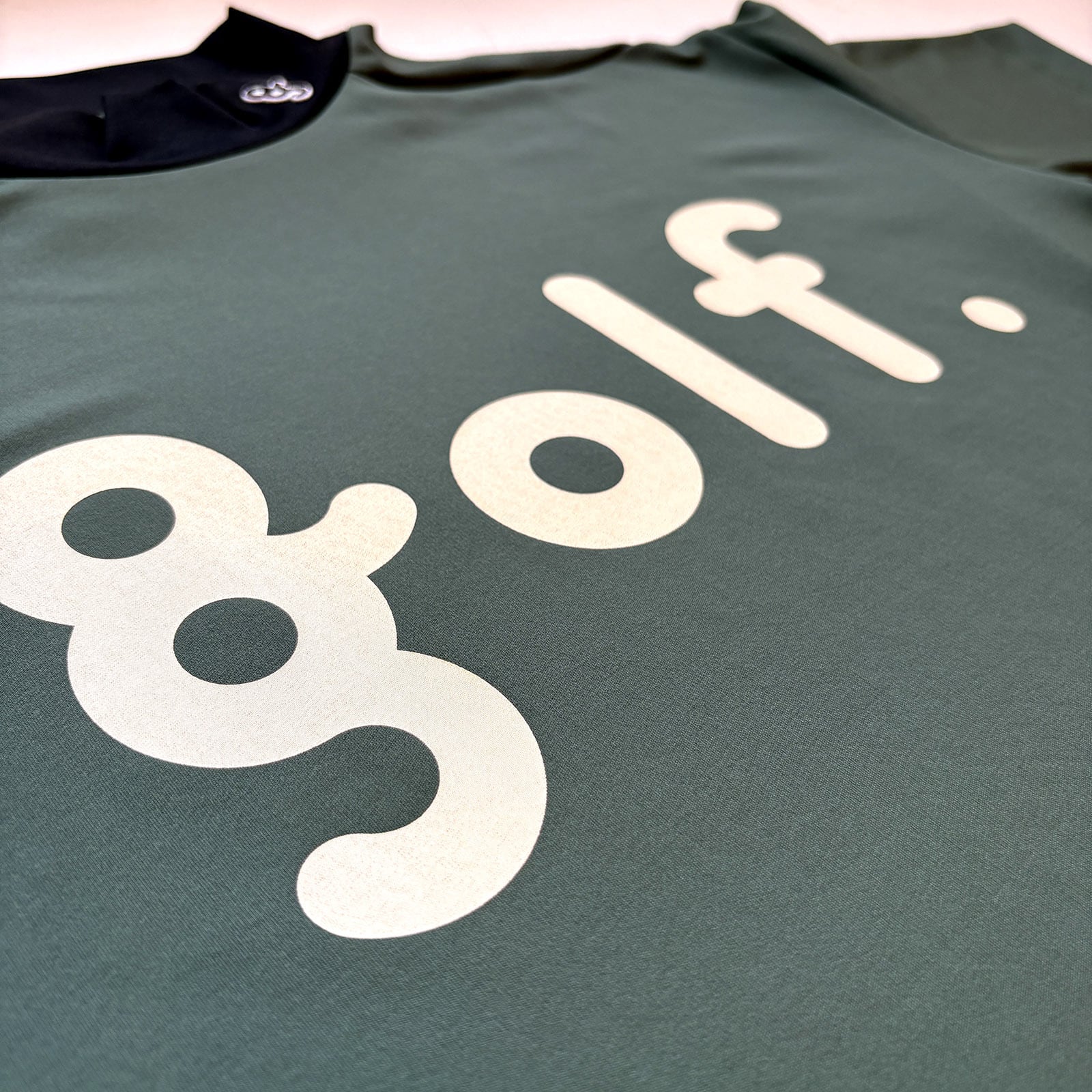 LOGO PRINT MOCK NECK SHIRT - GREEN / BLACK - | 8G SHOOT WEBSTORE