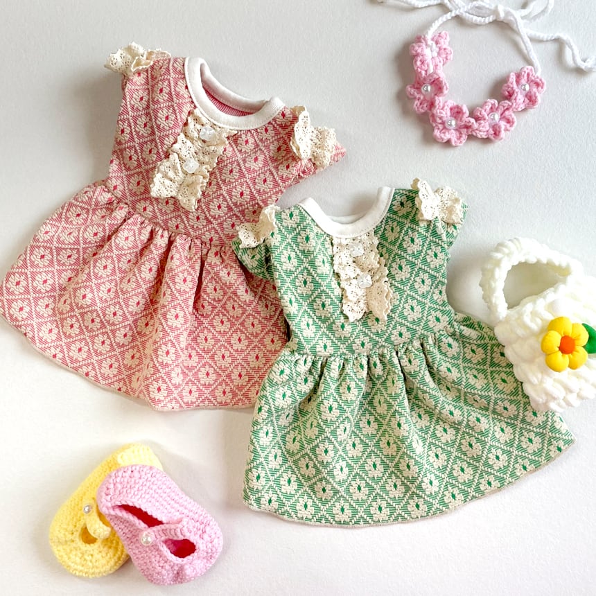 ジャカードレースワンピース2color／grooming dog Maple