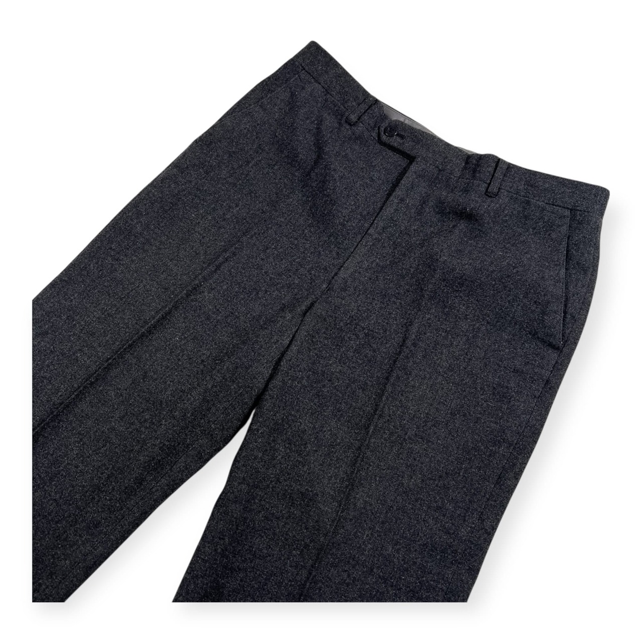 BLACK PIA ブラックピア センタープレス ウール スラックスパンツ サイズ 85 /メンズ/チャコールグレー/ライカ/日本製