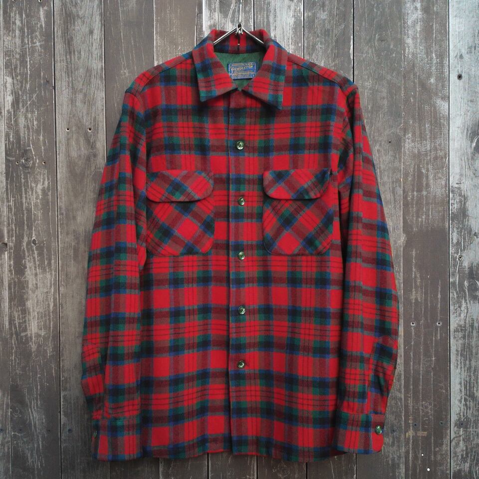 60's Pendleton ウールチェックシャツ★