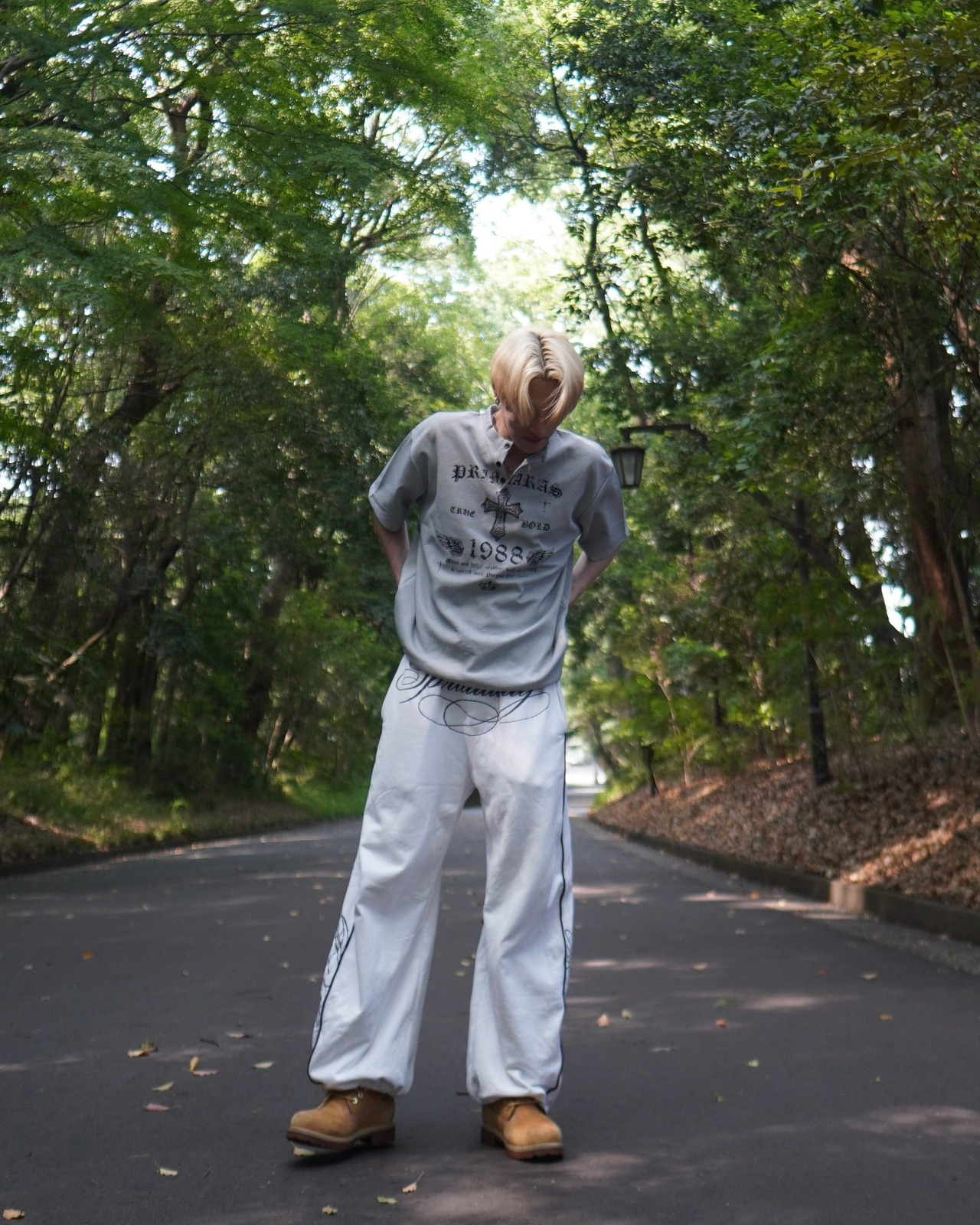 primaras×kinmedaiコラボ2弾ワッフルTee／グレー