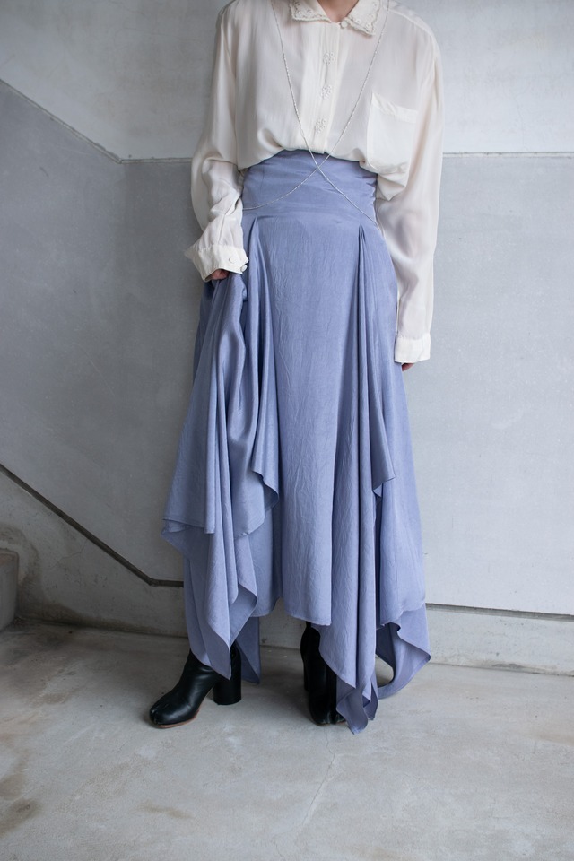 【メールまたはDMにて通販可能商品】 LEINWÄNDE  Little Women Long Skirt /purple ¥38,500