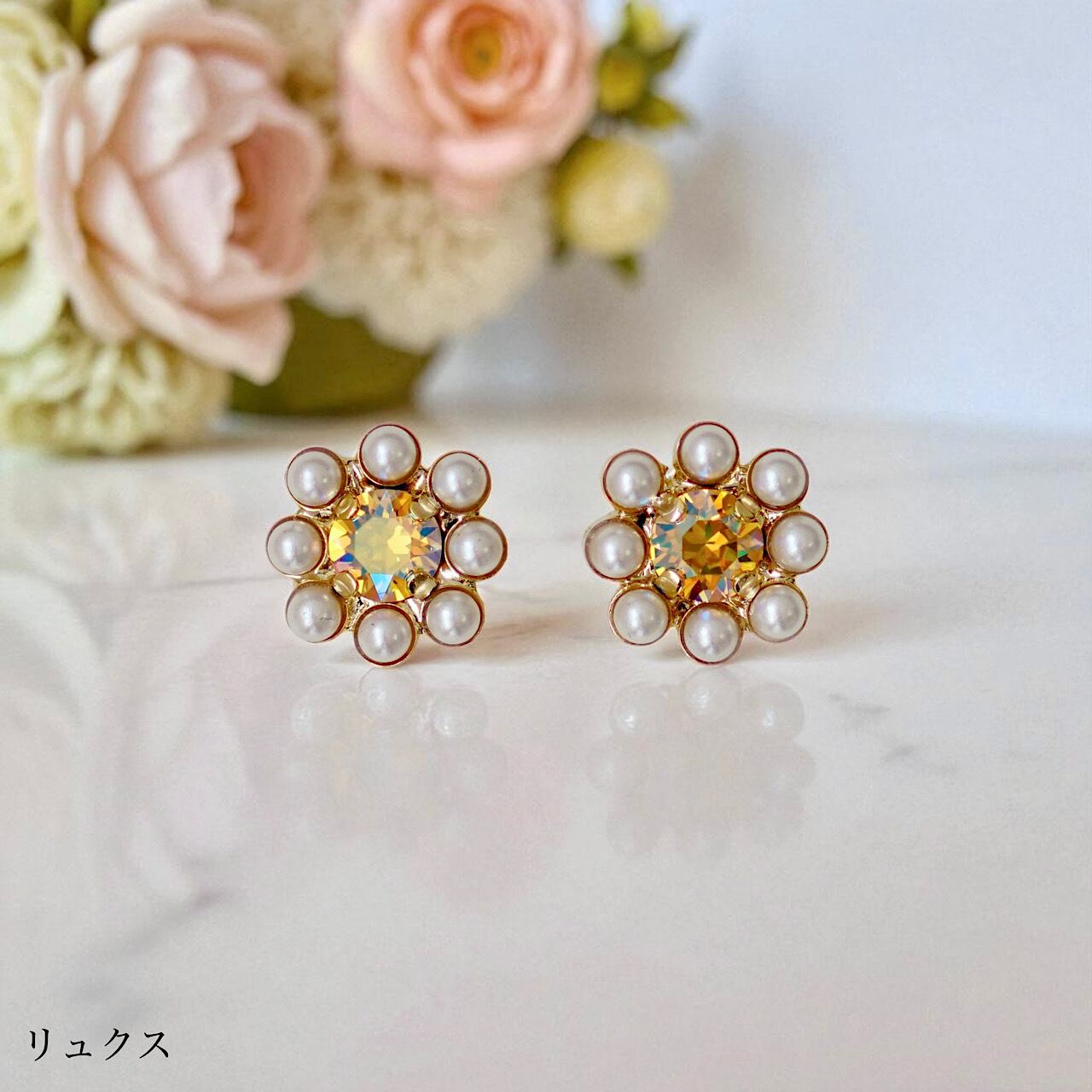 Paccaral 赤いお花モチーフ ピアス WEPP4204_600x600_crop_center.