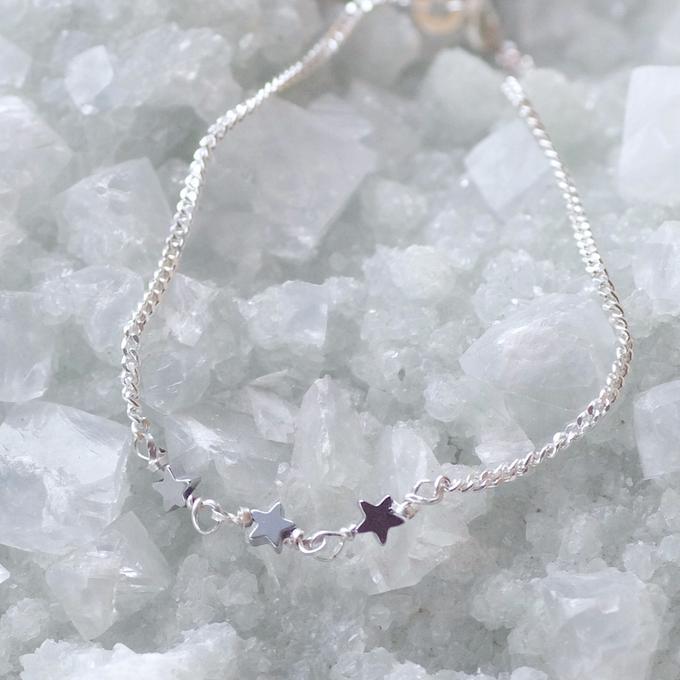 【SALE】✦星に願いを✦⋆.·SV925.·夜空に浮かぶ三つ星オリオンブレスレット ⋆.·✦