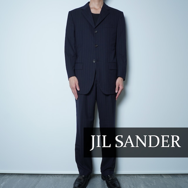 JIL SANDER】ジルサンダー ストライプ3Bシングルセットアップスーツ JIL SANDER】ジルサンダー ストライプ3Bシングルセットアップスーツ