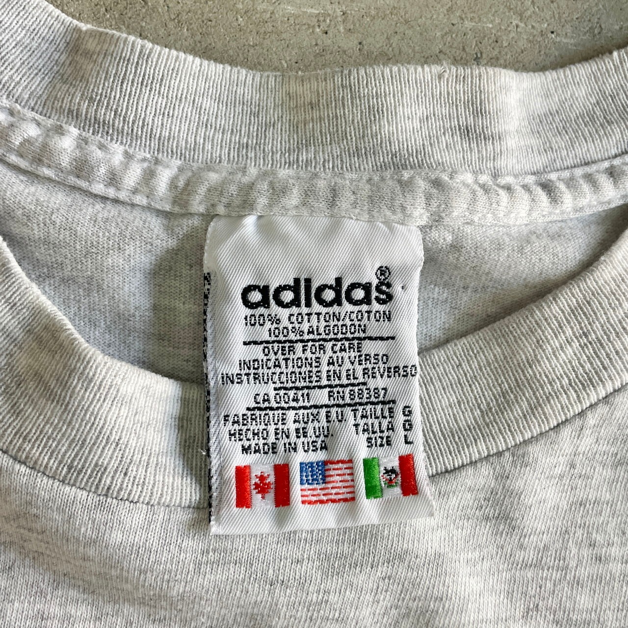 90年代 USA製 adidas アディダス ビッグロゴ トレフォイルロゴ 