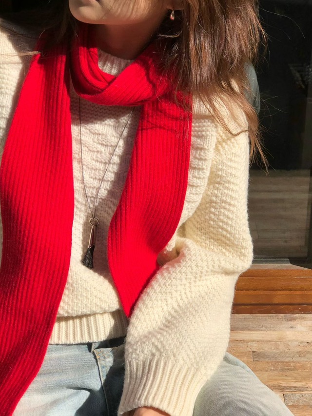 (予約) verveine / Brick wool cable knit 3color