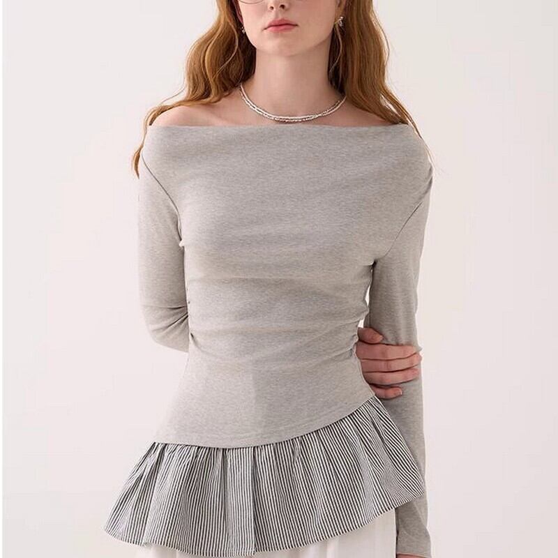 Off shoulder ruffle tops