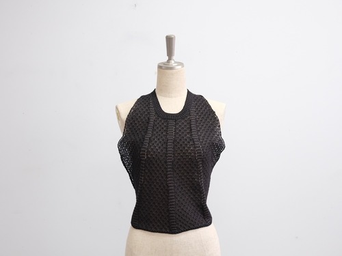 pelleq “ mix weaves knit bibs “ black