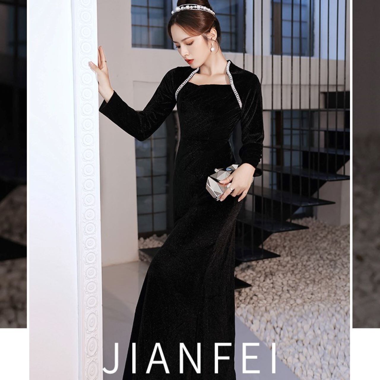 送料無料 パーティードレス 黒 ロング ドレス Iライン タイト 長袖 パール お洒落 大人可愛い 個性的 レディース 結婚式 二次会 お呼ばれ 演奏会 発表会 フォーマル ドレス ワンピース 華やか 高見え 主役級 ブラックドレス 無地 スレンダー 細身 マーメイド風 春 夏 秋 冬 送料無料 パーティードレス 黒 ロング ドレス Iライン タイト 長袖 パール お洒落 大人可愛い 個性的 レディース 結婚式 二次会 お呼ばれ 演奏会 発表会 フォーマル ドレス ワンピース 華やか 高見え 主役級 ブラックドレス 無地 スレンダー 細身 マーメイド風 春 夏 秋 冬