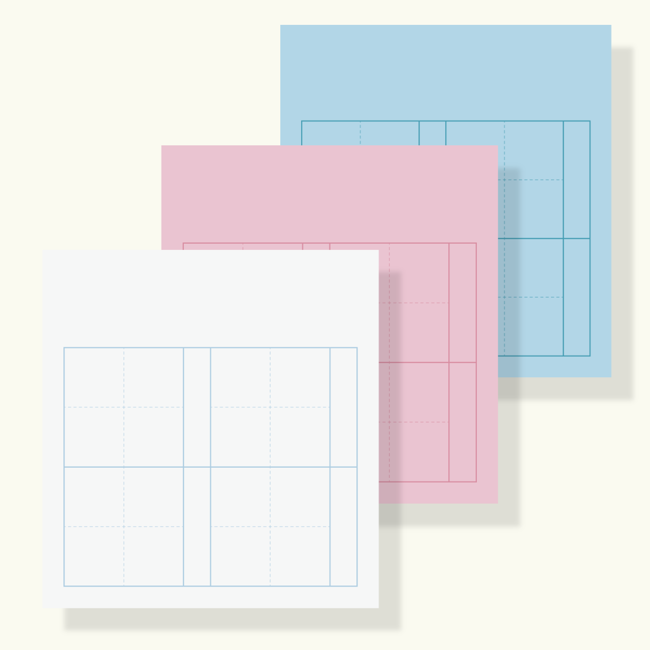 マス目フセン"Kaketa!"<color> (100枚/冊)