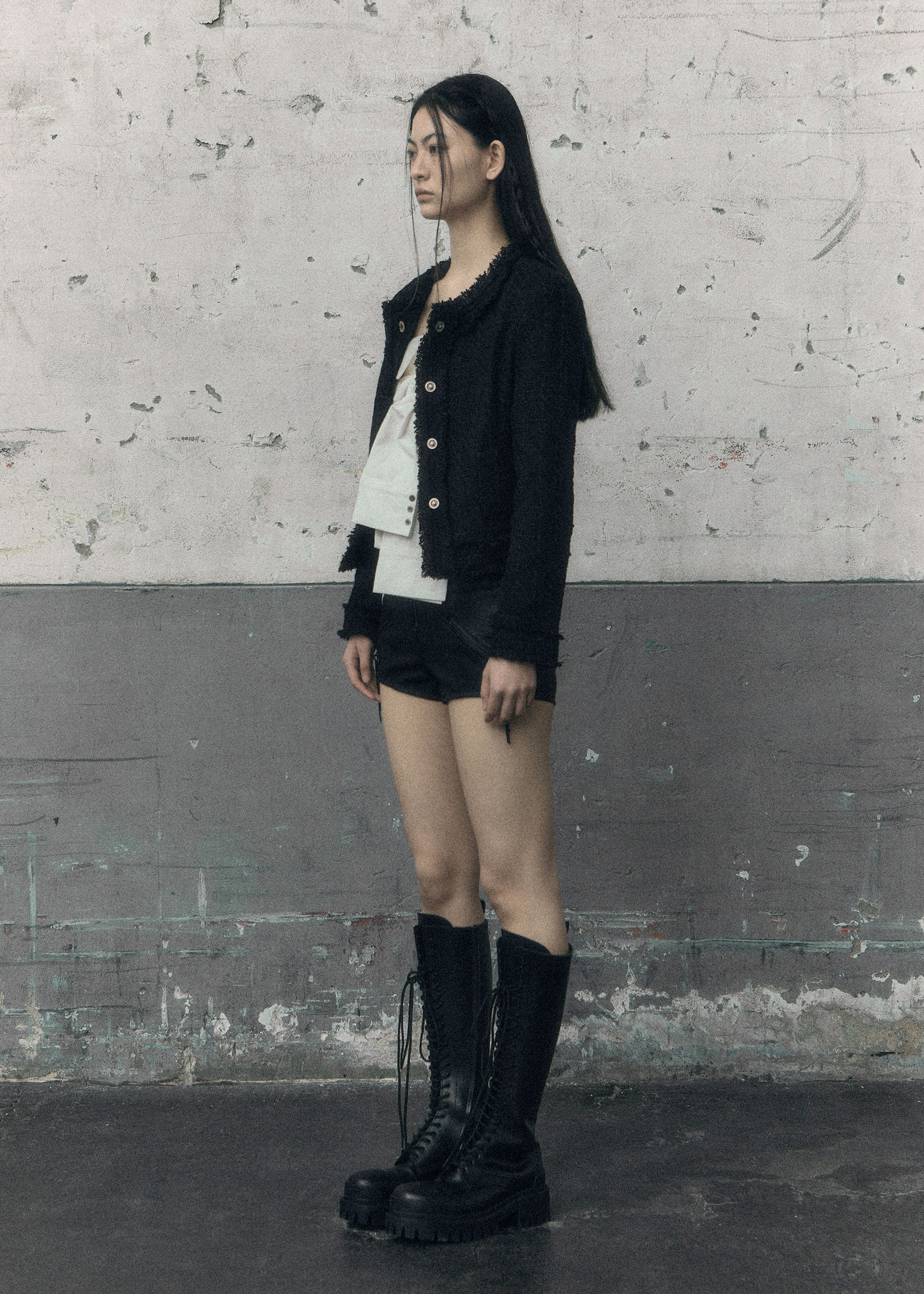BOHEMIAN SEOUL] ROUGH ROUND TWEED JACKET 正規品 韓国ブランド 韓国