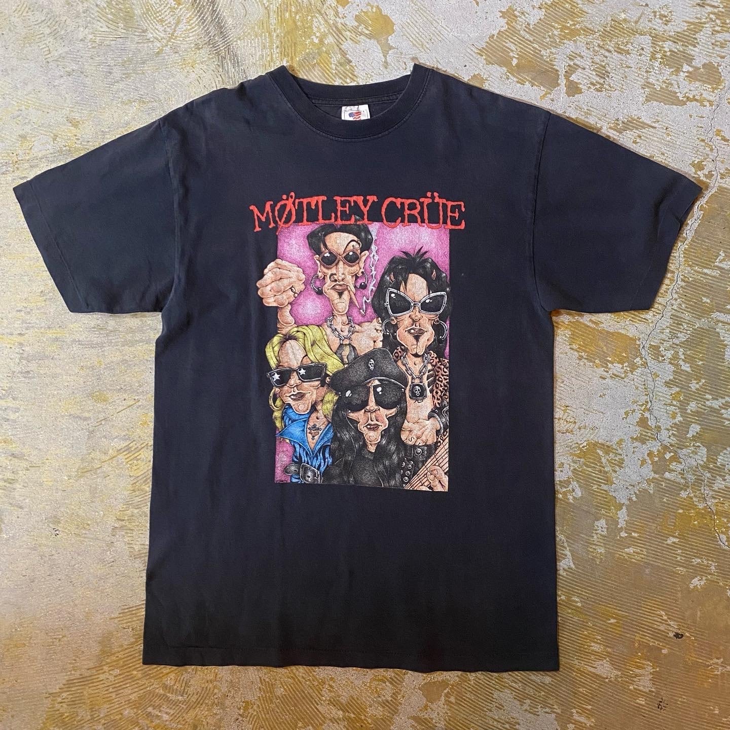 80年代 MOTLEY CRUE モントリ―クルー 両面プリント バンドTシャツ バンT レディースS ヴィンテージ /eaa323047