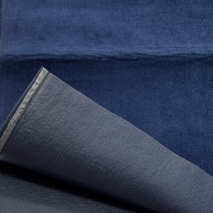 ★TC182◆1m◆ポリエステル100％別珍裏ラミネート貼り生地◆ネイビー