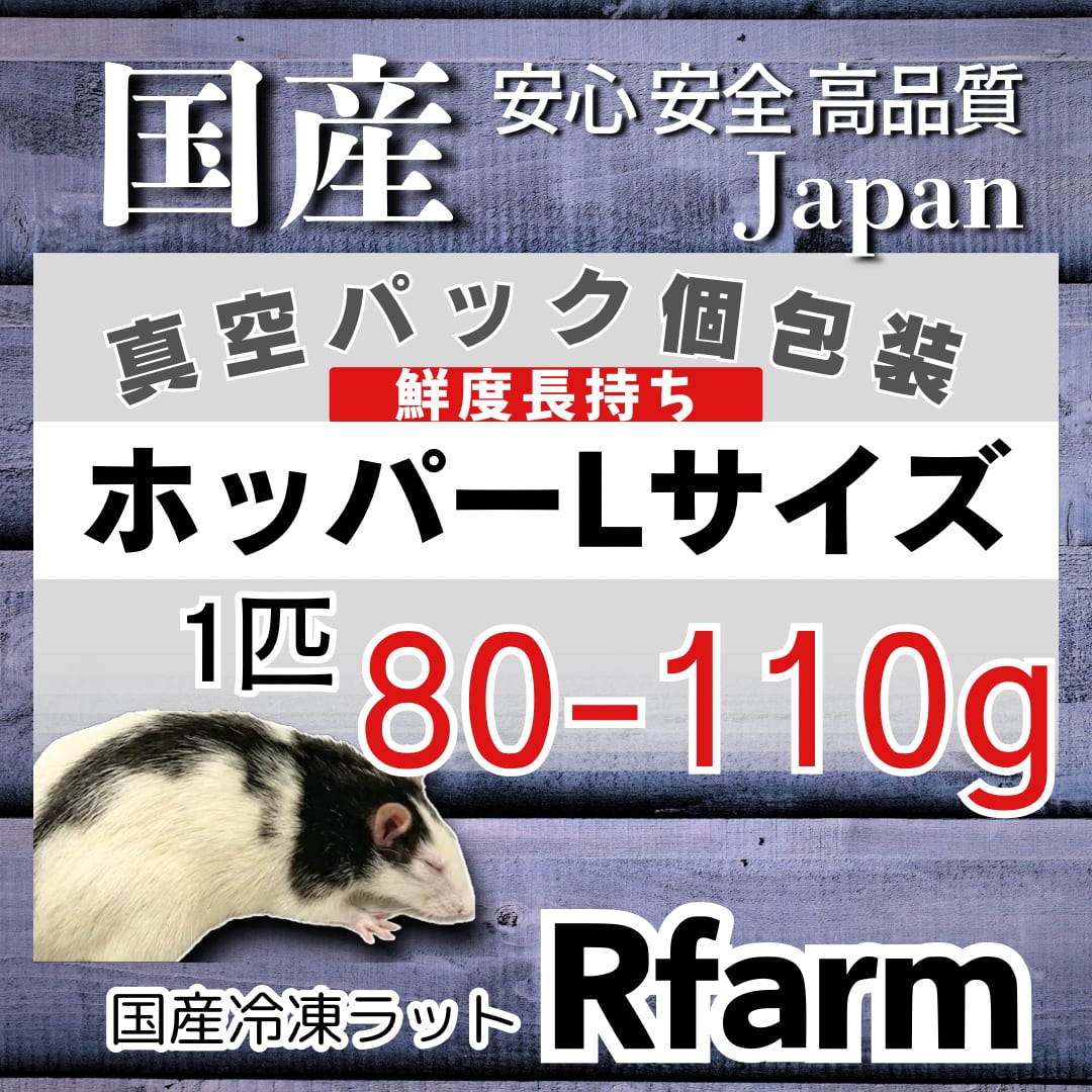 冷凍ラットホッパーL【±80-110g】 | 国産冷凍ラットRfarm・アール