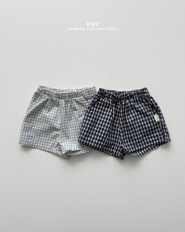 【取寄】onu｜check shorts｜チェックショートパンツ｜XS-XL｜kids｜26 summer
