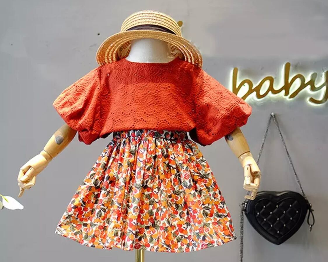 上下2点セット / ブラウス / スカート / 女の子 / 〜7才(A・B)