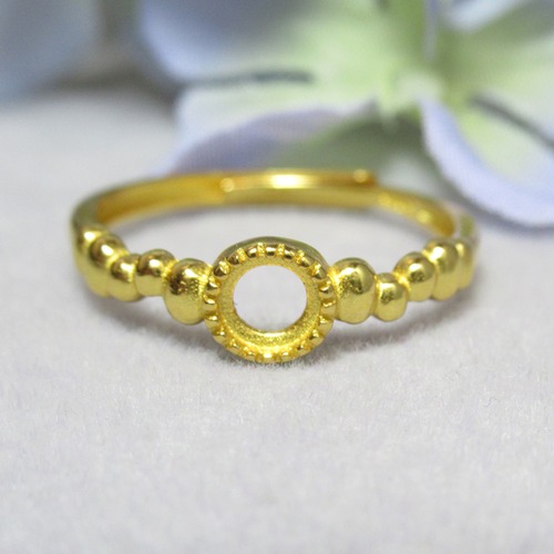 4㎜ バブルライン S925 リング台 YG