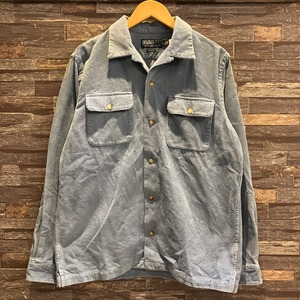 RALPH LAUREN OPEN COLLAR CORDUROY SHIRT