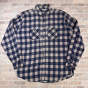 1980s FIVE BROTHER LIGHT FLANNEL CHECK SHIRT