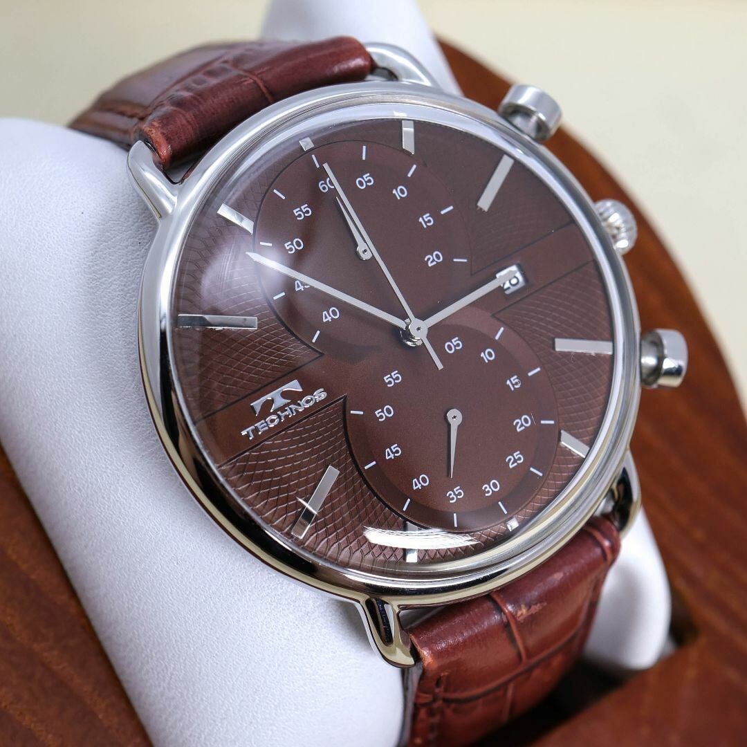 稼働 Baume & Mercier 腕時計 スモセコ 外箱付 野暮ったい