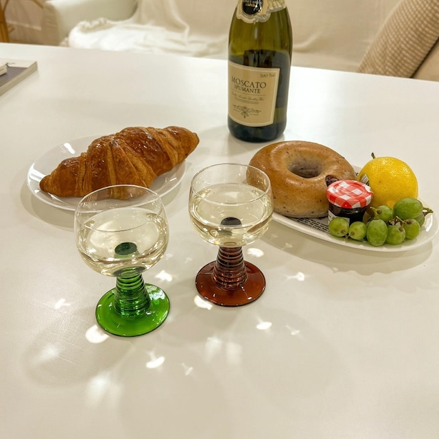 unique stem goblet B 2colors / ユニーク ステム ゴブレット グラス コップ オブジェ 韓国インテリア雑貨