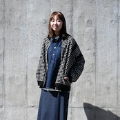 YASHIKI / GANKO別注 Shinsetsu Drivers Knit レディース着用コーディネート