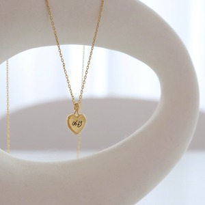 ＜カスタム＞engraving romantic heart necklace / 刻印ロマンティックハートネックレス