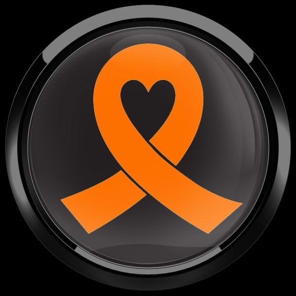 ゴーバッジ(ドーム)（CD0984 - ORANGE RIBBON BLACK (LEUKEMIA)） - 画像2