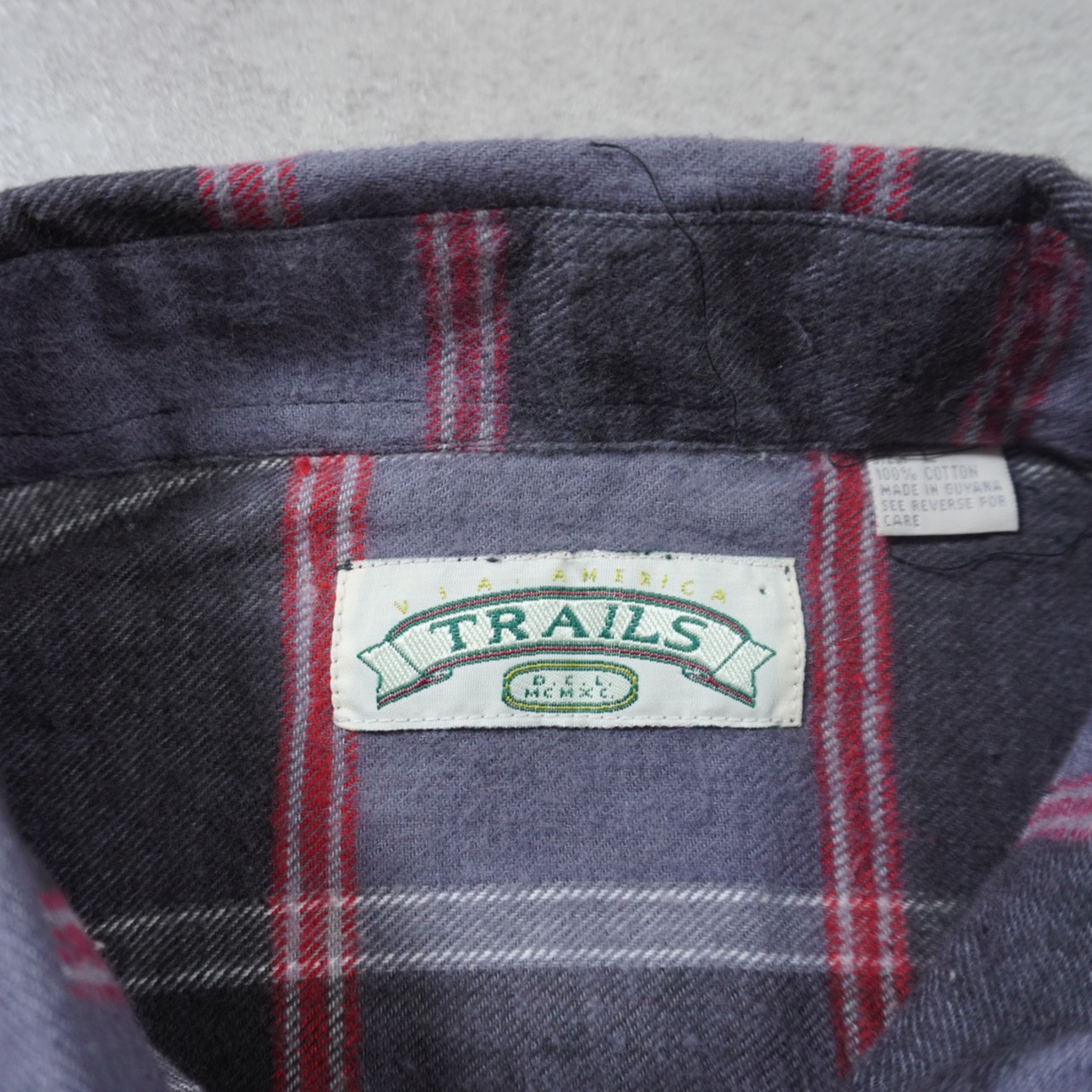 【DEAD STOCK】90s TRAILS flannel shirt L 古着 - 7