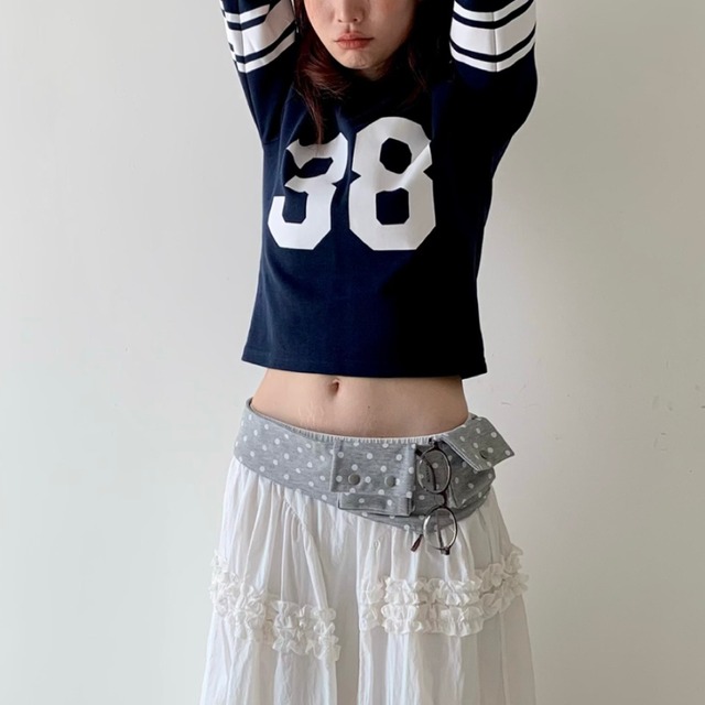 38 print long sleeve t-shirt J00051